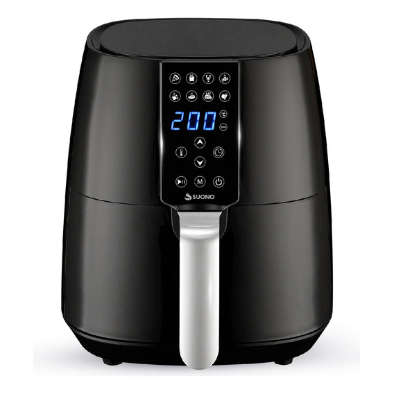 Freidora De Aire Suono Air Fryer Led Digital 1450 W 3.8 L Color Negro