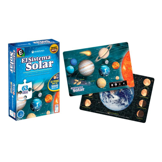 Puzzle Ronda Sistema Solar Educativo Con 63 Piezas