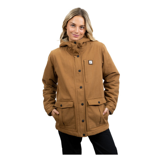 Chaqueta Canvas Reversible Woodstone V2 Camel Mujer Falcone 