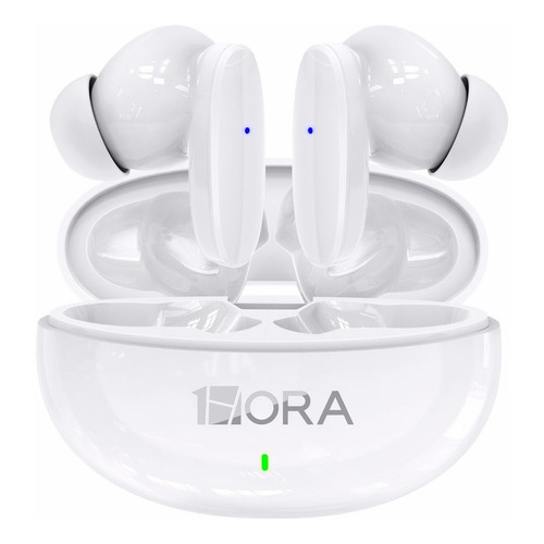 Audífonos in-ear inalámbricos 1Hora Bluetooth AUT205 blanco con luz LED