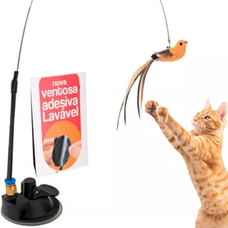 Brinquedo Gato Interativo Varinha Com Ventosa