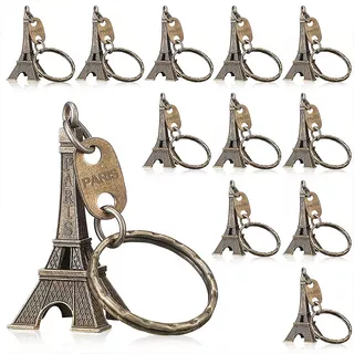 Llaveros Torre Eiffel Docena Metal 12 Unidades