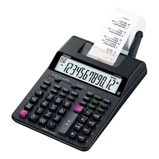 Calculadora Con Impresor Casio Sumadora  Hr-170rc Color Negro