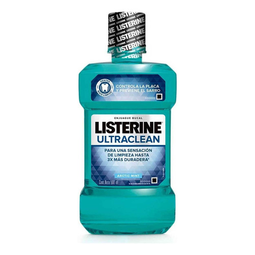 Enjuague Bucal Listerine Ultraclean Artic Mint Envase 500 Ml