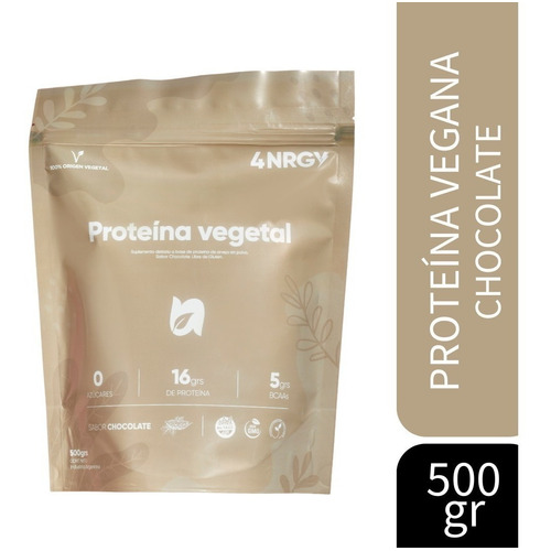 Proteína Nuevos Alimentos Vegana Sin Tacc Chocolate 500g