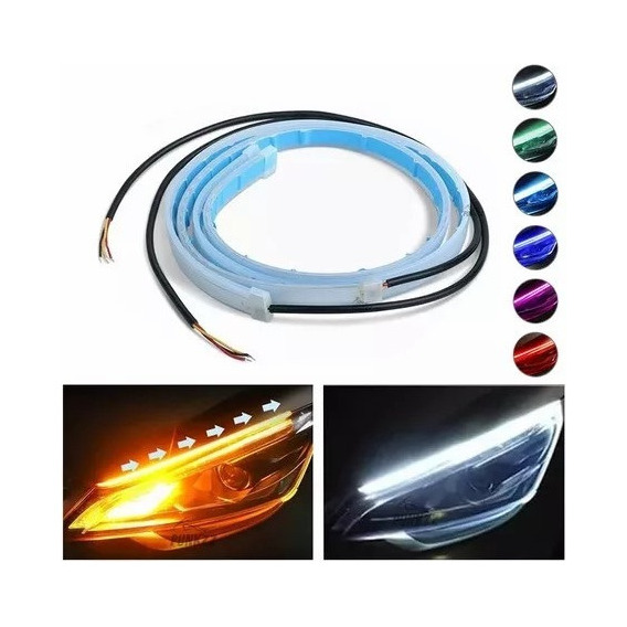 60cm Par Tira Led Drl Flexible Direccional Secuencial Auto