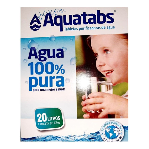 Tableta Pastilla Purificadora De Agua Aquatabs 1 X 20 Litros