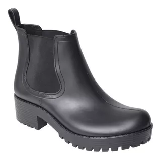 Bota De Lluvia Mujer/ Elásticos/ Caña Corta/ Taco Campus G02