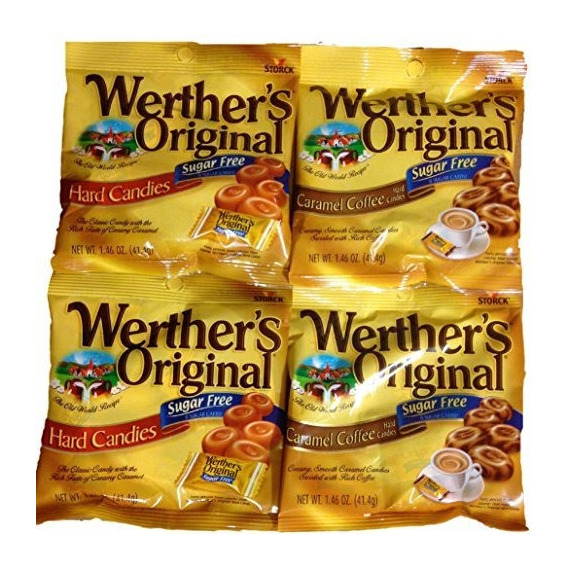 Werther's Original Sugar-free Candies Bundle - 4 Items: Sug