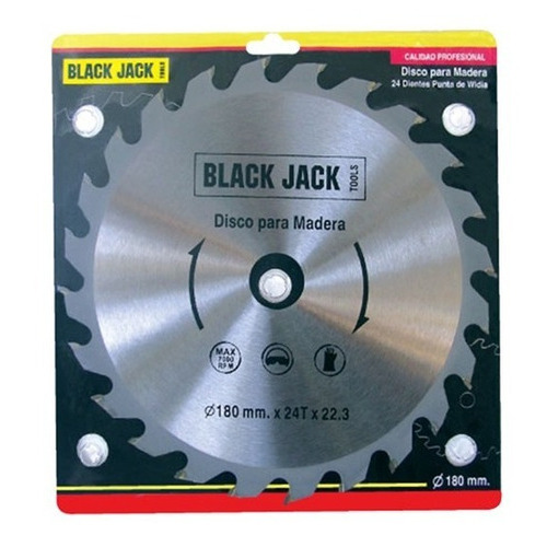 Disco P Madera Puntas Widia 180mm 24dient Black Jack J380