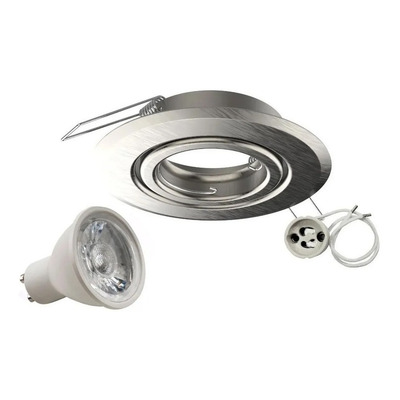 Spot Embutir Movil Acero Dicroica Led 7w Dimerizable