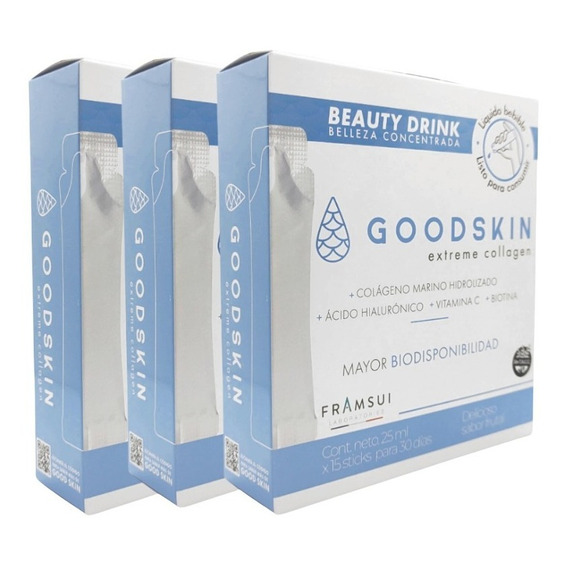 Goodskin Colágeno Concentrado Líquido - Oferta Pack X3 