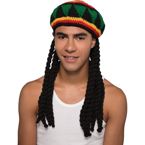 Gorro Jamaiquino Rastafari Rasta Bob Marley Reggae Dreadlock Color Negro