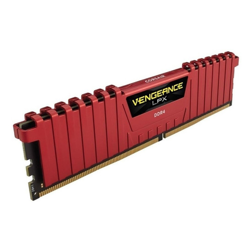 Memoria RAM Vengeance LPX color rojo 4GB 1 Corsair CMK4GX4M1A2400C14