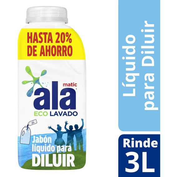 Jabon Liquido Ala Baja Espuma Ecolavado Para Diluir X 500 Ml