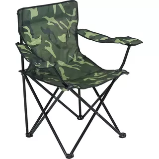 Cadeira Dobrável Araguaia Com Braço E Porta Copo Camuflada