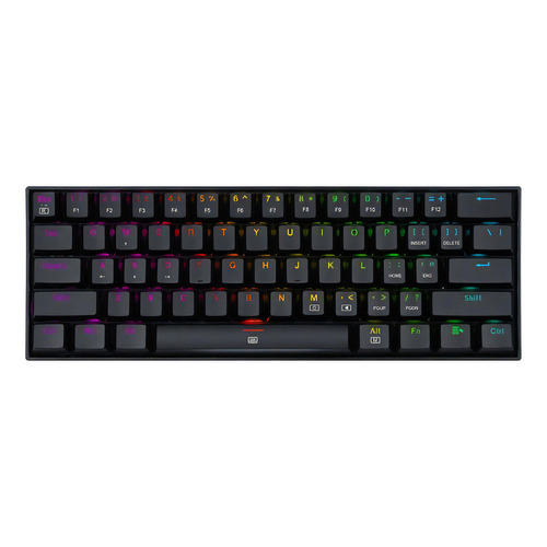 Teclado Dragonborn K630 Qwerty Red Negro Con Luz Rgb Españo Idioma Español Latinoamérica Color Del Teclado Negro