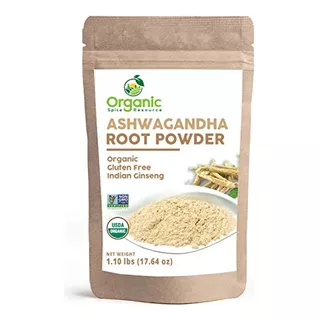 Polvo De Raíz De Ashwagandha Orgánico - 1.10 Lbs (17.64 Oz) 