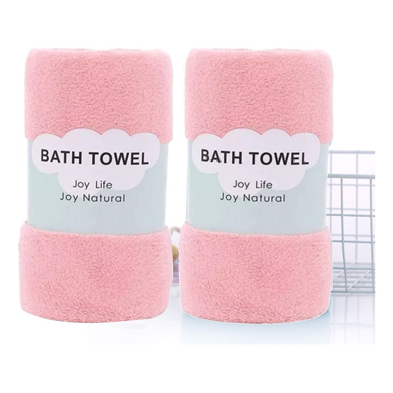 2pcs Toalla De Toallas Baño Grandes Soft Coral 70x140cm