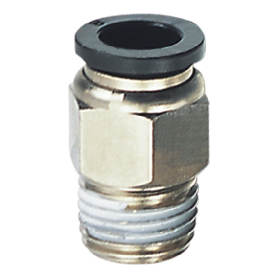 Conector Recto Tubo 6mm Rosca 1/4 Npt