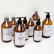Dispenser Jabón Liquido Alcohol En Gel Shampoo Vidrio 250ml