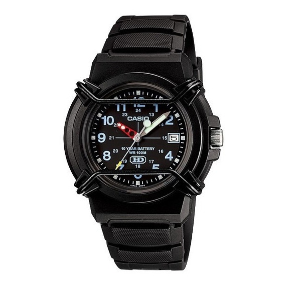 Reloj Casio Para Hombre Hda600b-1bv Deportivo Con Batería Color de la correa Negro Color del bisel Negro Color del fondo Negro