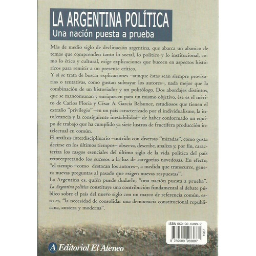La Argentina Politica  Carlos Floria  Cesar A Garcia Belsunc