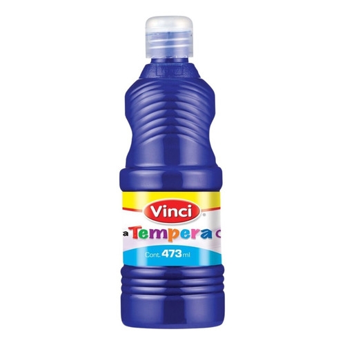 Pintura Tempera Lavable Cartel Vinci Colores Surtidos 473ml Color Azul Ultramar