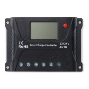 Controlador De Carga Solar Pwm Hp 10a 12/24v Visor E Usb