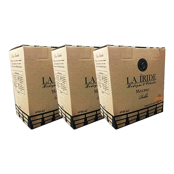 Vino La Iride Bag In Box X 4750ml X3 Unidades