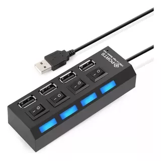 Hub Usb 4 Portas Usb 2.0 Tv Pendrive Mouse Teclado Adaptado