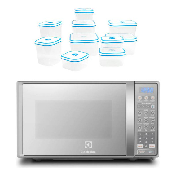 Combo: Microondas Electrolux 20l (emdo20s2gsrug) + Set De Ta