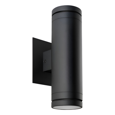 Difusor Bidireccional Aluminio Apto Led Gu10 Exterior Mac Negro