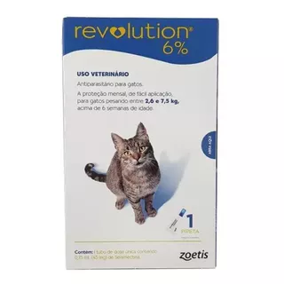 Revolution 6% Gato De 2,6kg/7,5kg 1 Pipeta