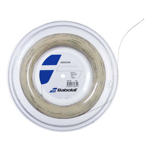 Cuerda Tenis Babolat Addixion 1.25 X 200 Mts (natural) Color Blanco