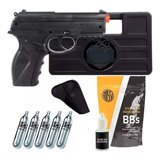 Kit Airsoft C11 6mm + 1 Pacote 1000bbs + Coldre + Acessórios