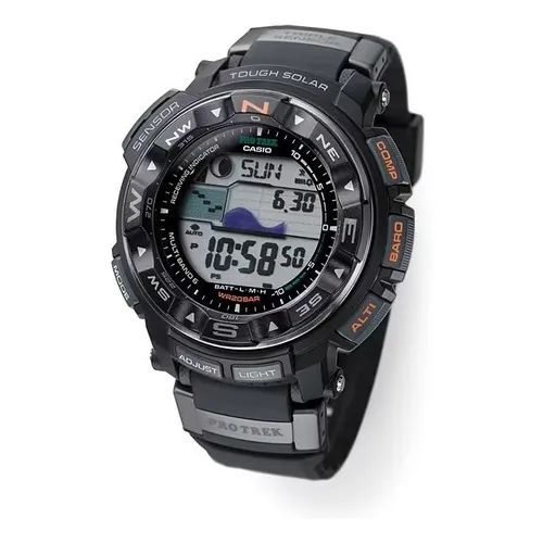 Reloj Casio Protrek PRG-550-2dr para hombre, correa de color negro, color  de bisel negro, color de fondo negro