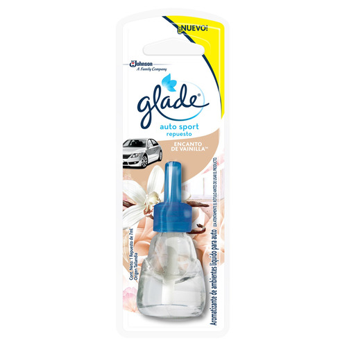 Repuesto aromatizante Glade Auto Sport líquido encanto de vainilla 7 ml