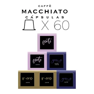 Capsula Macchiato Por 60 Unidades Mix Fuerte