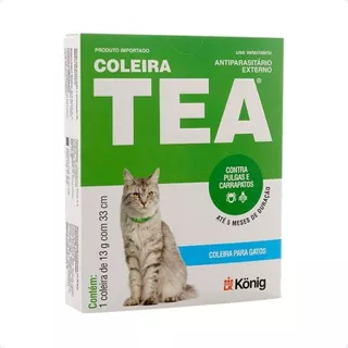 Coleira Antiparasitaria Para Gatos Antipulgas Tea Konig