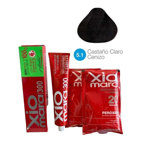 Tinte Para Cabello Tono 5.1 Xiomara 300 100g Tono 5.1 castaño claro cenizo