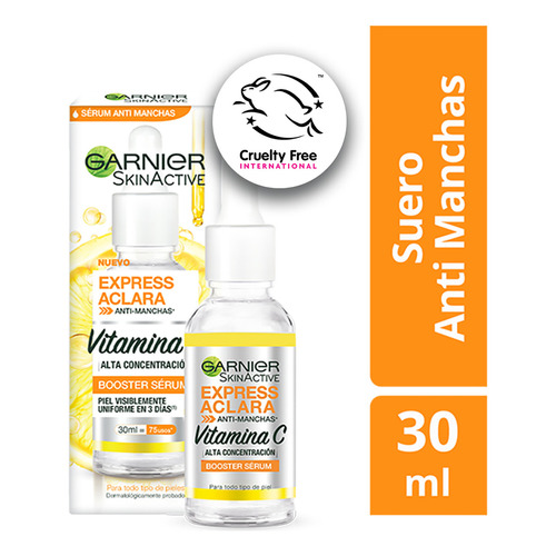 Sérum Serum Garnier Skin Active Express Aclara Antimanchas Vitamina C Garnier Skin Active Vitamina C día/noche para todo tipo de piel de 30mL/30g
