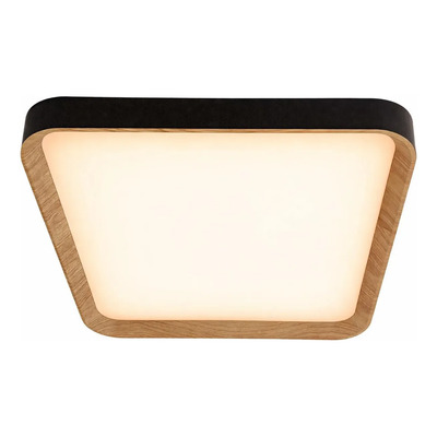 Plafon Led Nordic C Negro Madera Moderno Cct Lda82032-nm Negro/madera