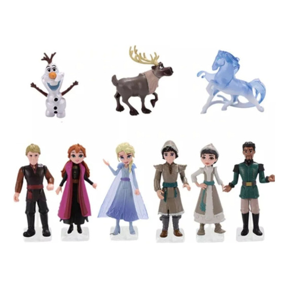 9pcs Frozen Princess Elsa Anna Olaf Figura Modelo Juguete 