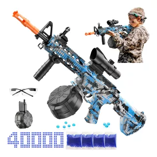 Pistola De Agua De Gel Eléctrica Con 40000 Bolas De Gel M4