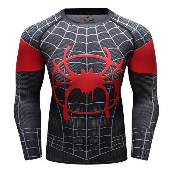 Playera Compresión Gym Spiderman Miles Morales