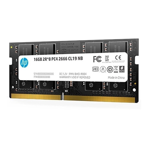 Memoria RAM color negro  16GB 1 HP 7EH99AA