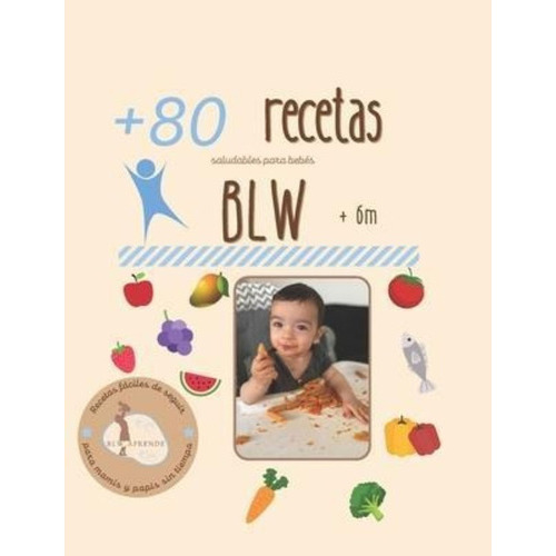 80 Recetas Saludables Y Faciles Para Bebes En La Alimentacion Complementaria Blw A Partir De 6 Meses., De Blw Aprende. Editorial Independently Published, Tapa Blanda En Español