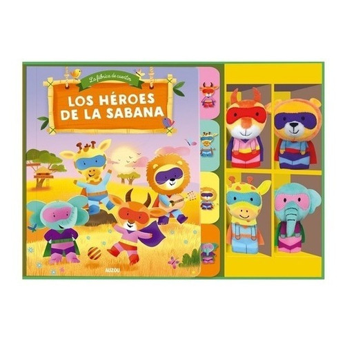 Los Heroes De La Sabana - Auzou - Libro + Marionetas Dedo