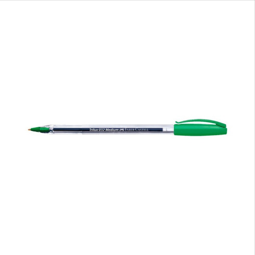 Bolígrafo Lapicera Trilux 032 Faber Castell Color de la tinta Verde oscuro Color del exterior Transparente